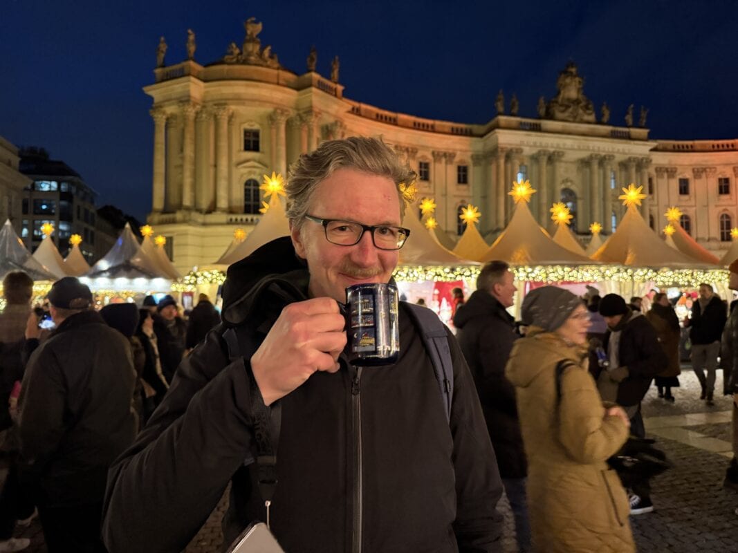 Aaron at Berlin Christmas market 