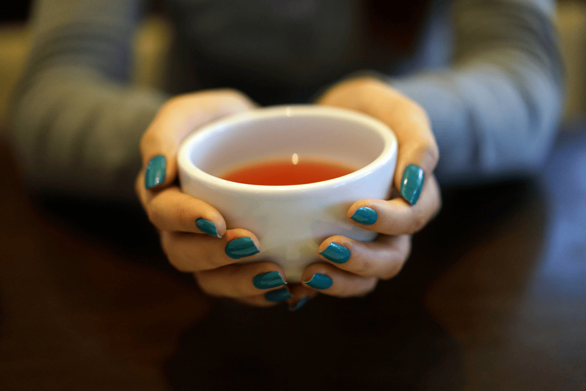 hot tea in cup