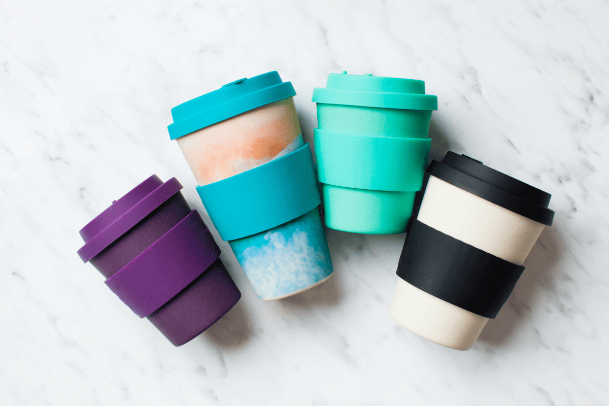 assorted coffee cups 