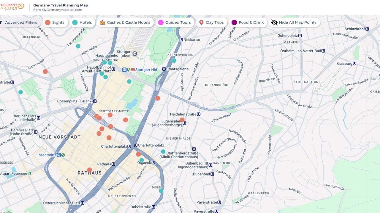 Stuttgart planning map