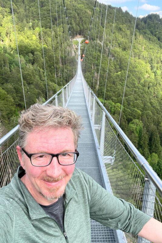 Aaron at the Black Forest Line bridge